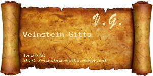 Veinstein Gitta névjegykártya